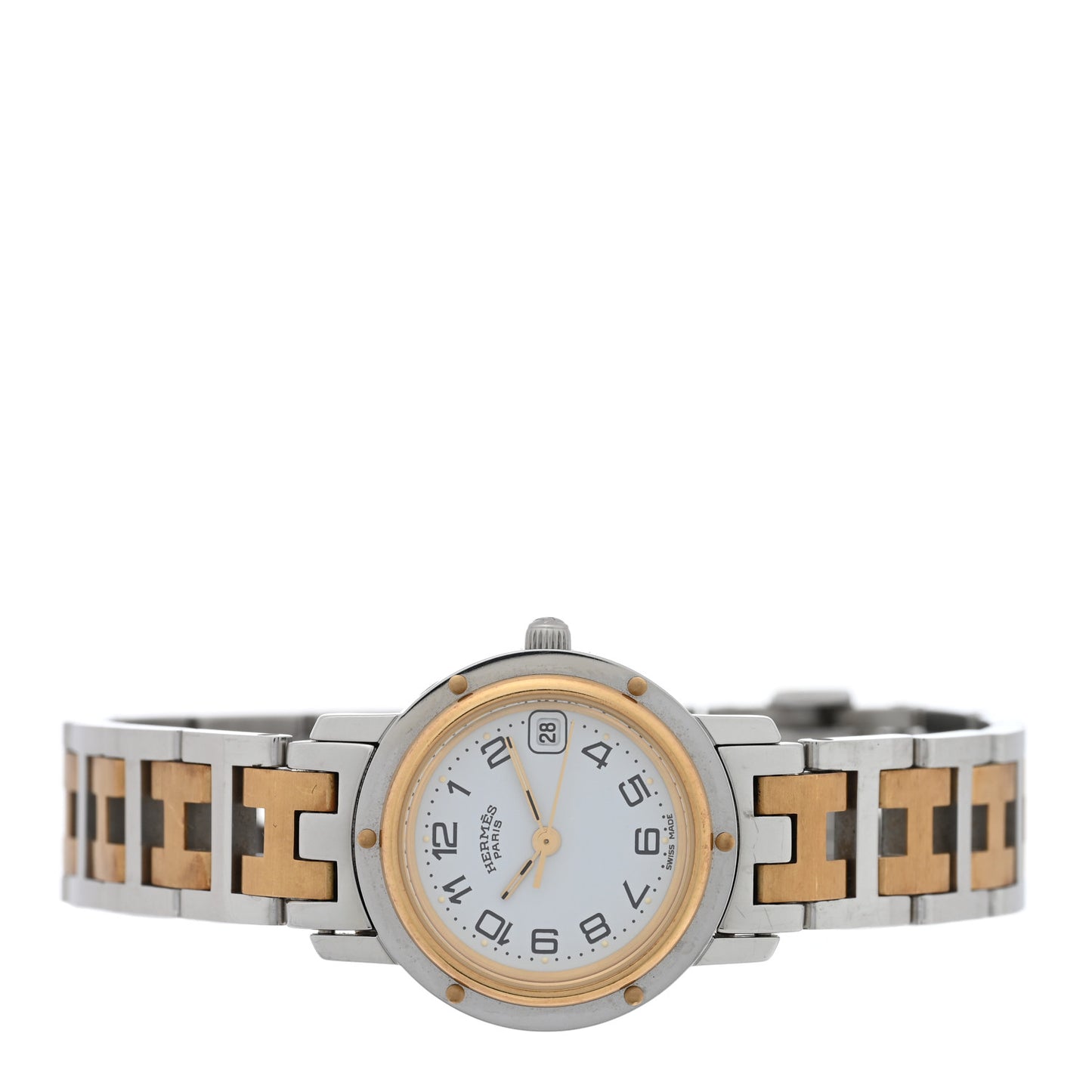 Stainless Steel 24mm Clipper Quartz Watch Gold