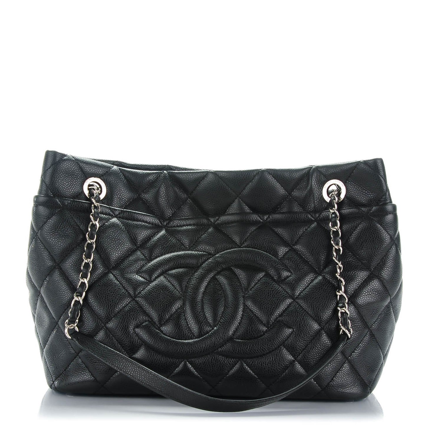 Caviar Quilted Timeless CC Soft Tote Black