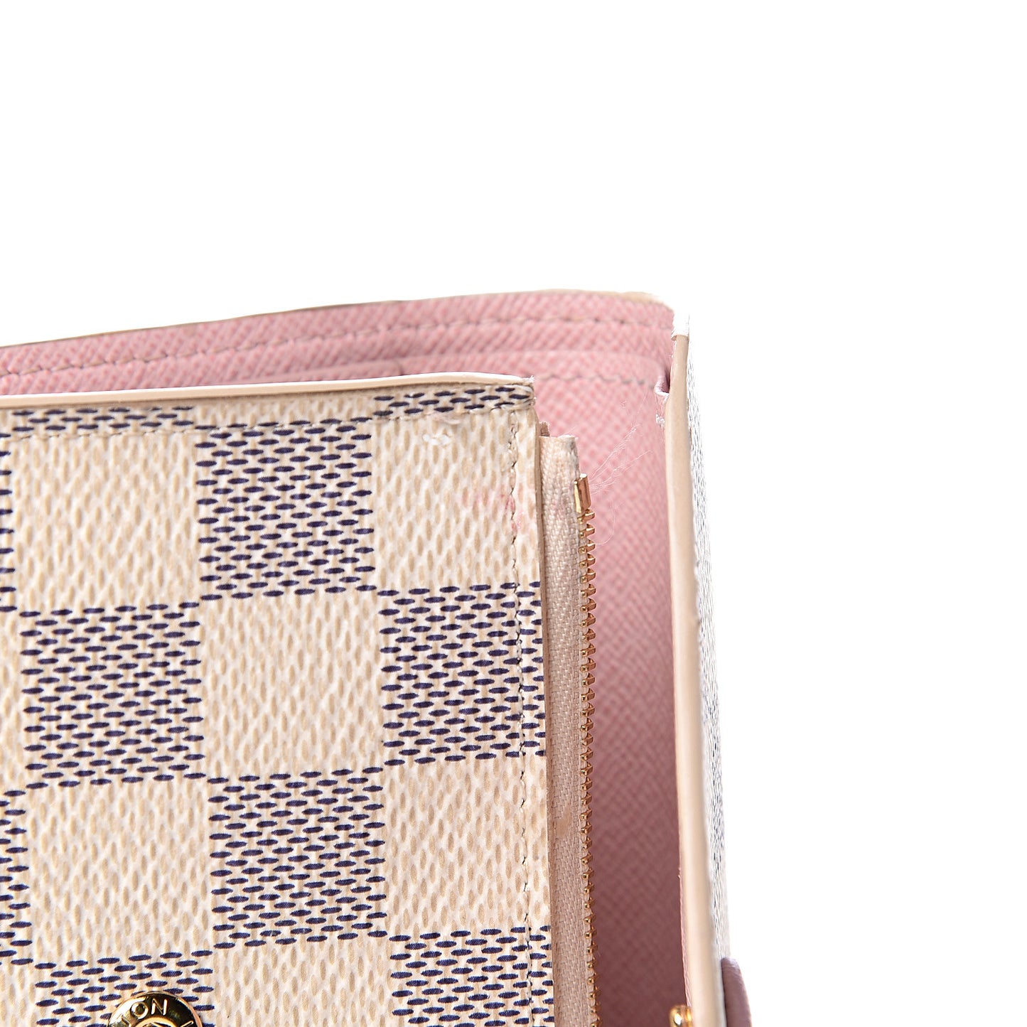 Damier Azur Victorine Wallet Rose Ballerine