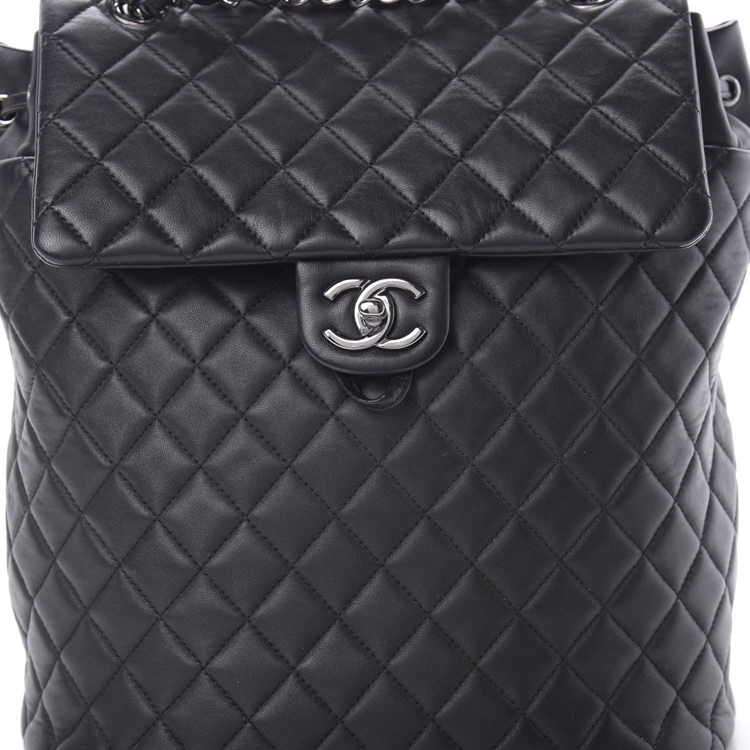 Chanel Calfskin Quilted Large Urban Spirit Backpack Black 7 of 10