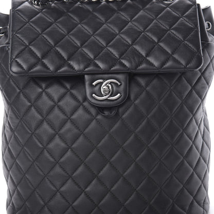 Chanel Calfskin Quilted Large Urban Spirit Backpack Black 7 of 10
