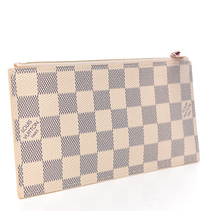 Louis Vuitton Damier Azur Felicie Chain Wallet Zippered Insert Rose Ballerine 3 of 6
