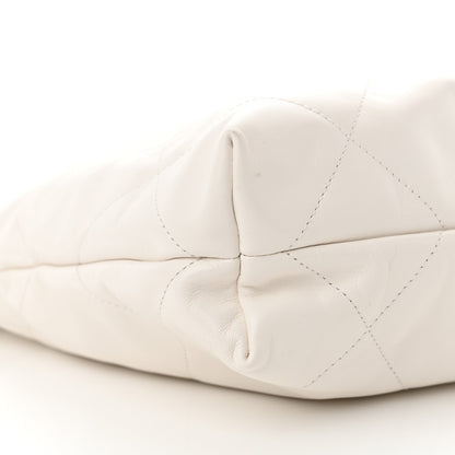 Chanel Shiny Calfskin Quilted Rainbow Small Chanel 22 White 10 of 12