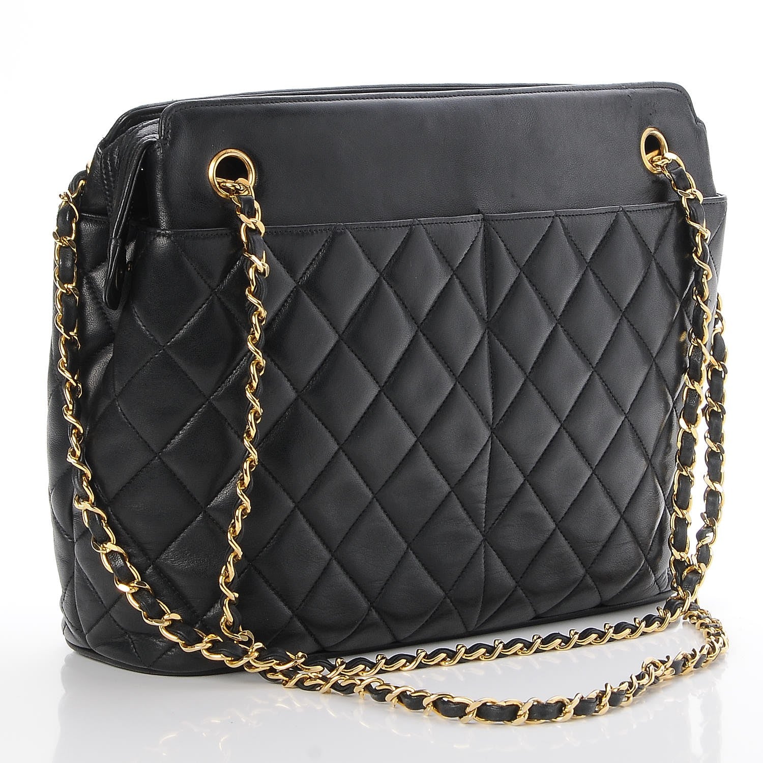 Chanel Lambskin Quilted Shoulder Bag Black 3 of 9