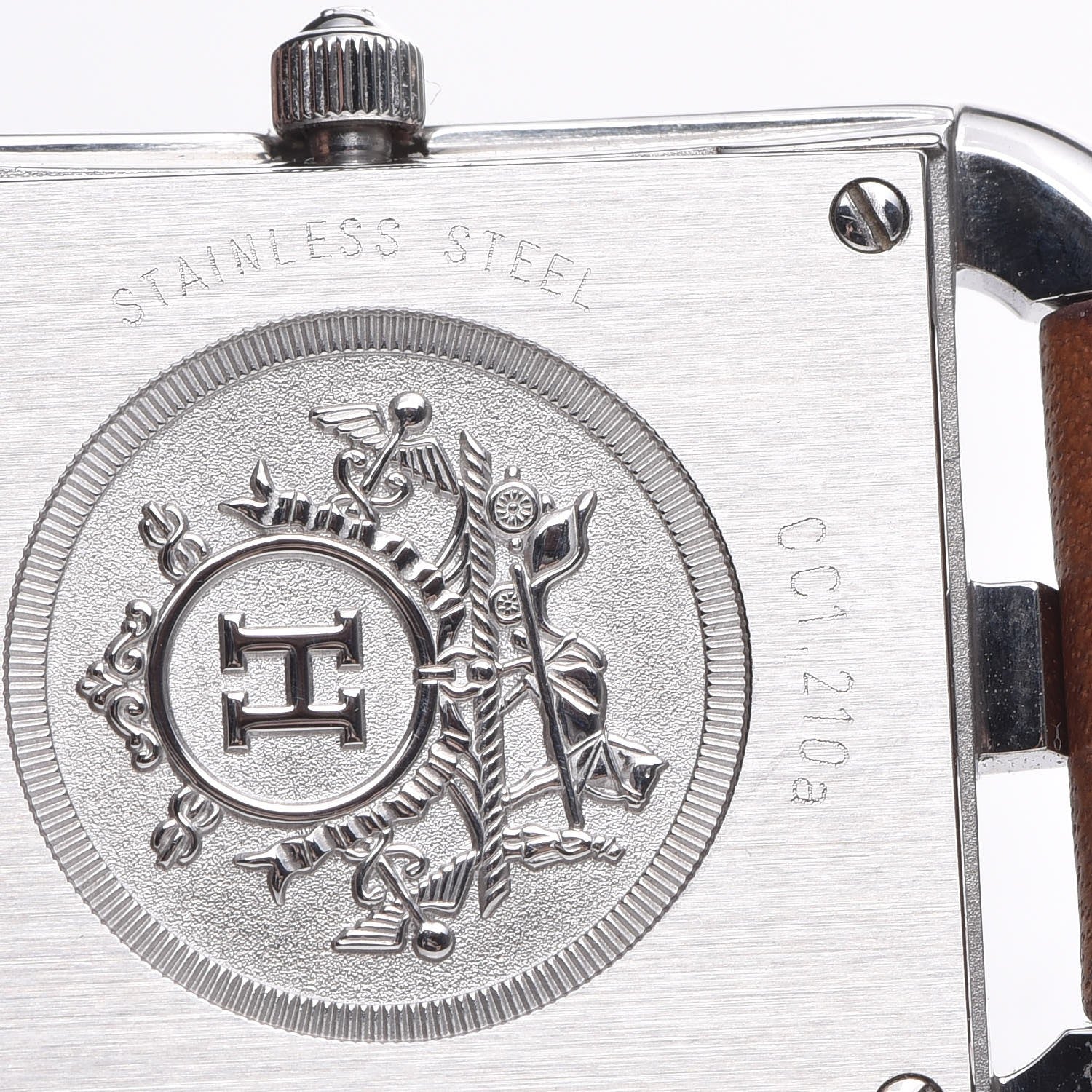 Hermes Stainless Steel Barenia 23mm Cape Cod Quartz Watch Fauve 7 of 12