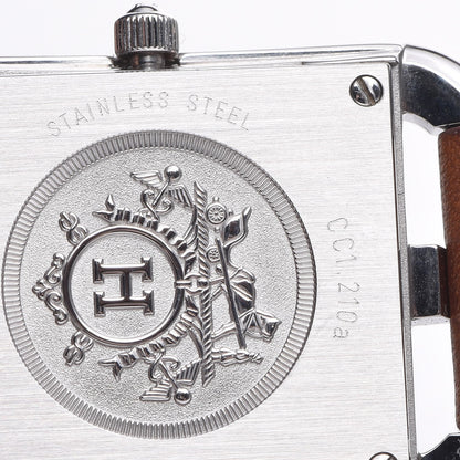 Hermes Stainless Steel Barenia 23mm Cape Cod Quartz Watch Fauve 7 of 12