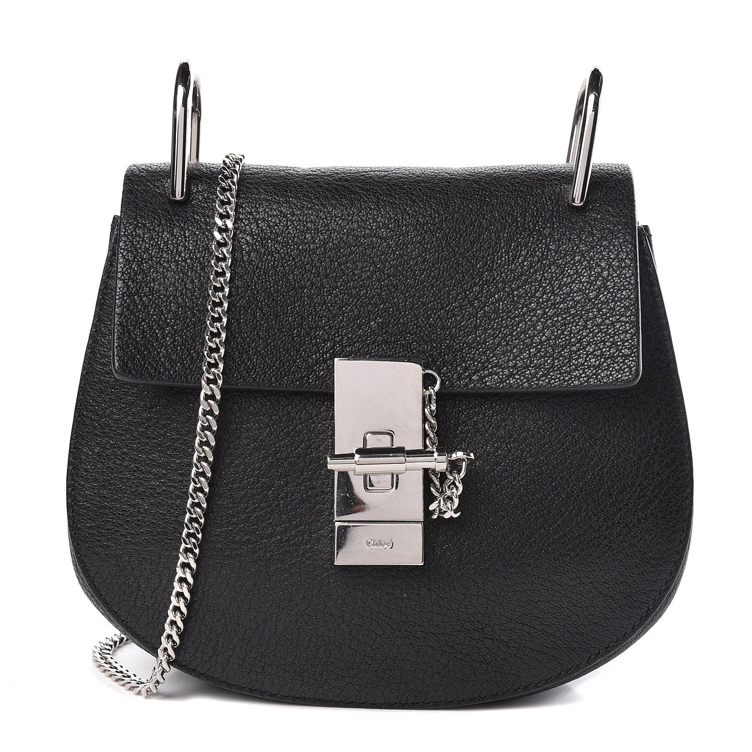 Chloe Grained Lambskin Mini Drew Shoulder Bag Black 1 of 10