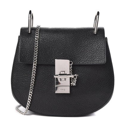 Chloe Grained Lambskin Mini Drew Shoulder Bag Black 1 of 10