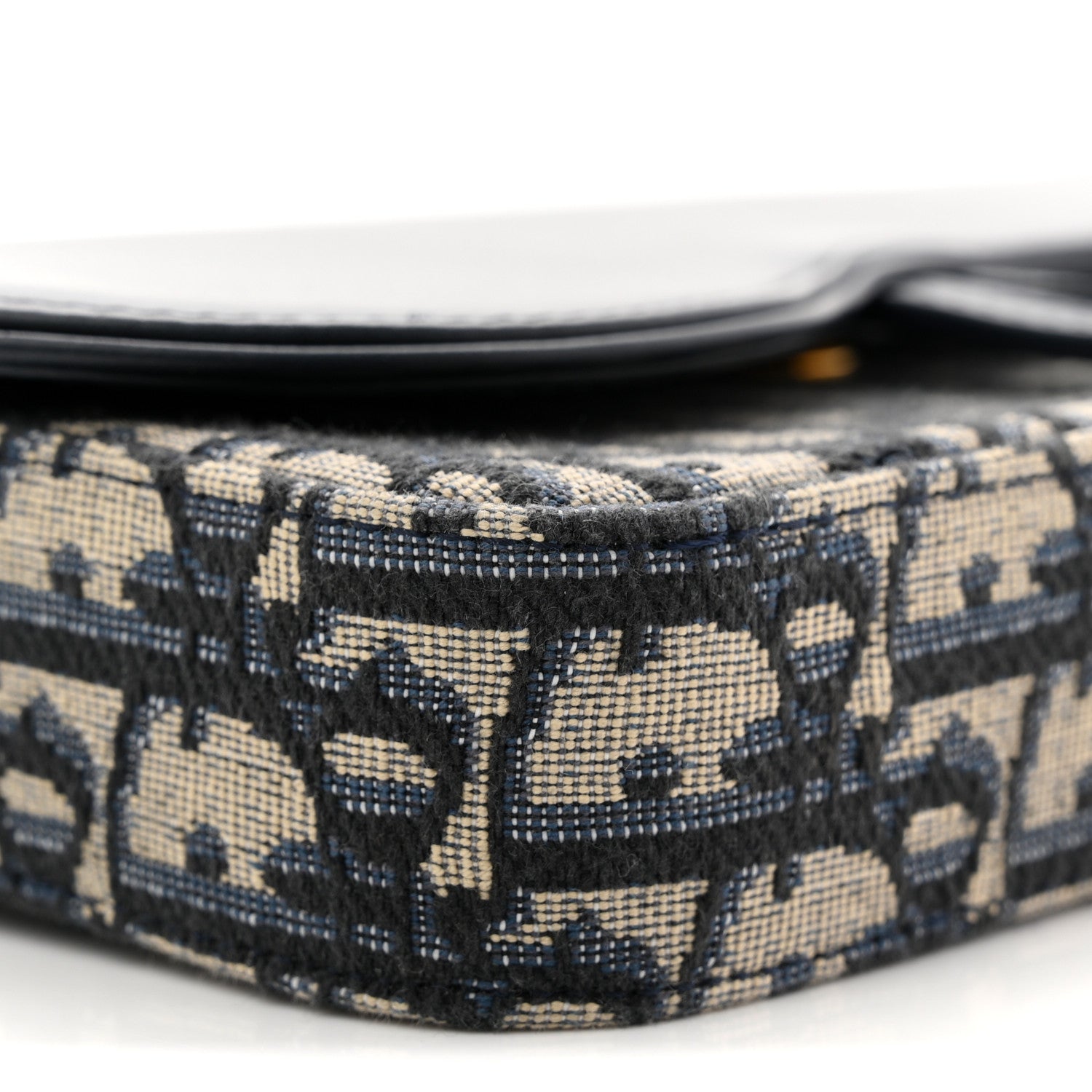 Christian Dior Oblique Smooth Calfskin Medium Saddle Pouch With Chain Blue 9 of 10
