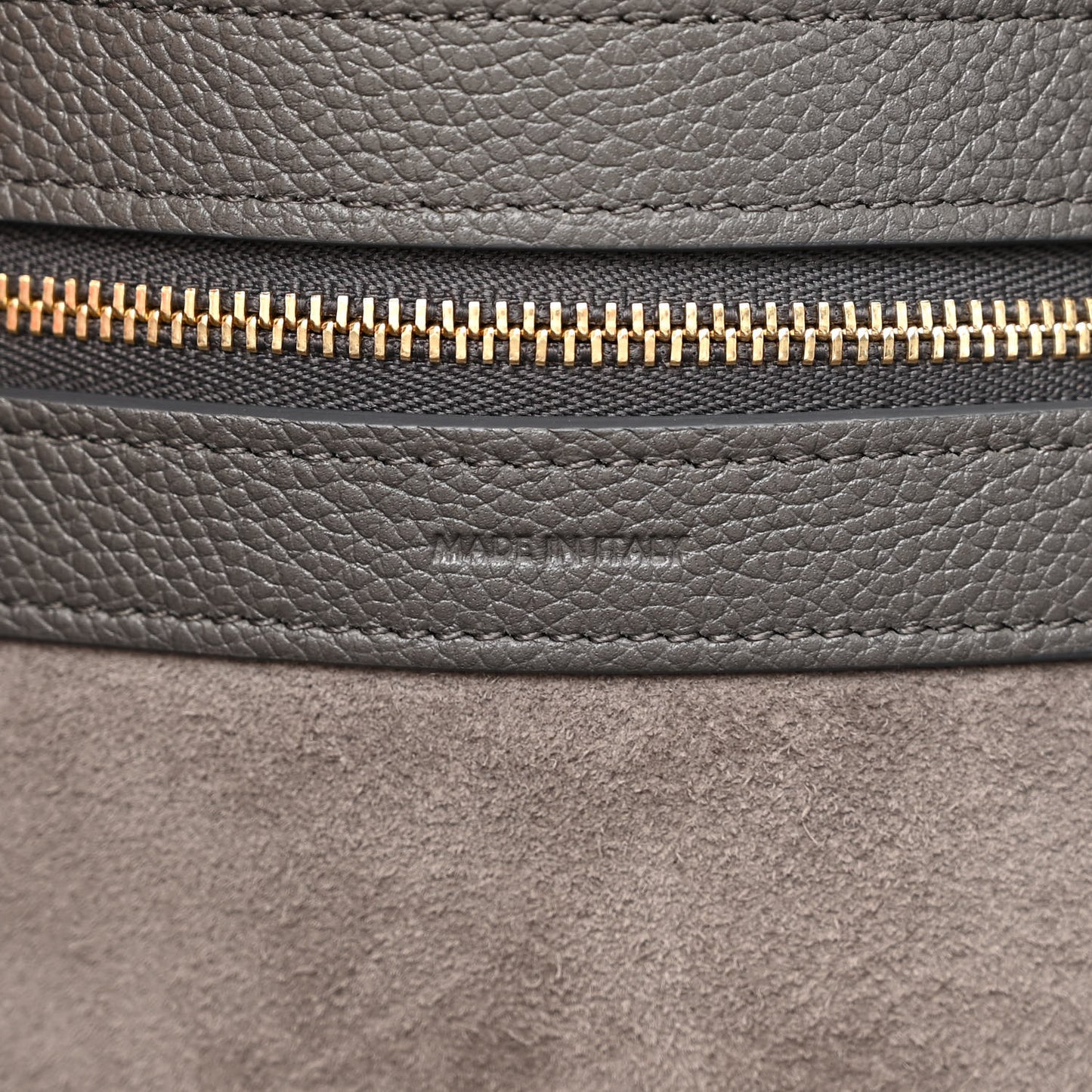 Soft Grained Calfskin Small Belt Cabas Phantom Medium Grey
