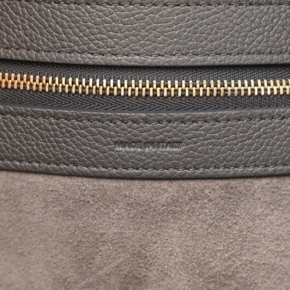 Celine Soft Grained Calfskin Small Belt Cabas Phantom Medium Grey 6 of 10