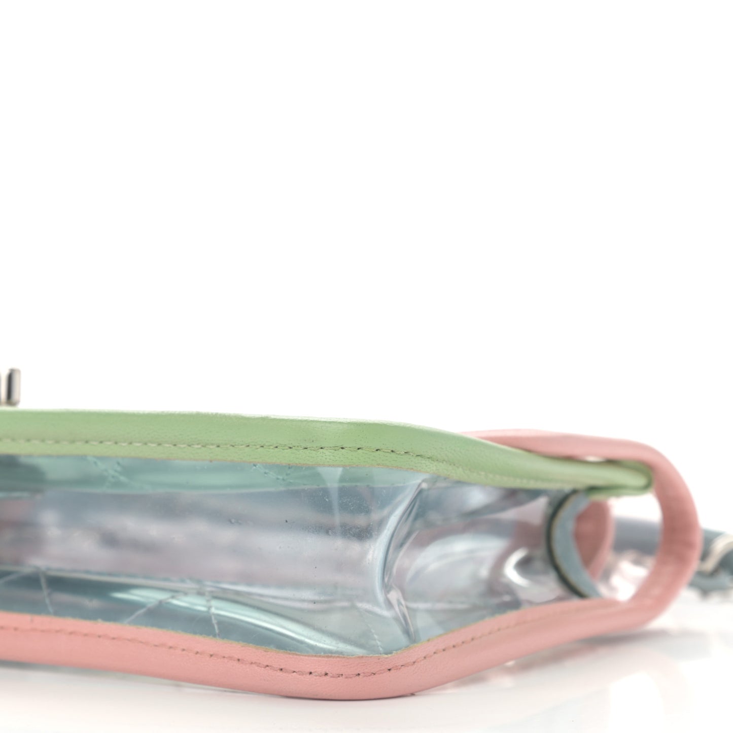 Lambskin PVC Quilted Mini Coco Splash Flap Blue Green