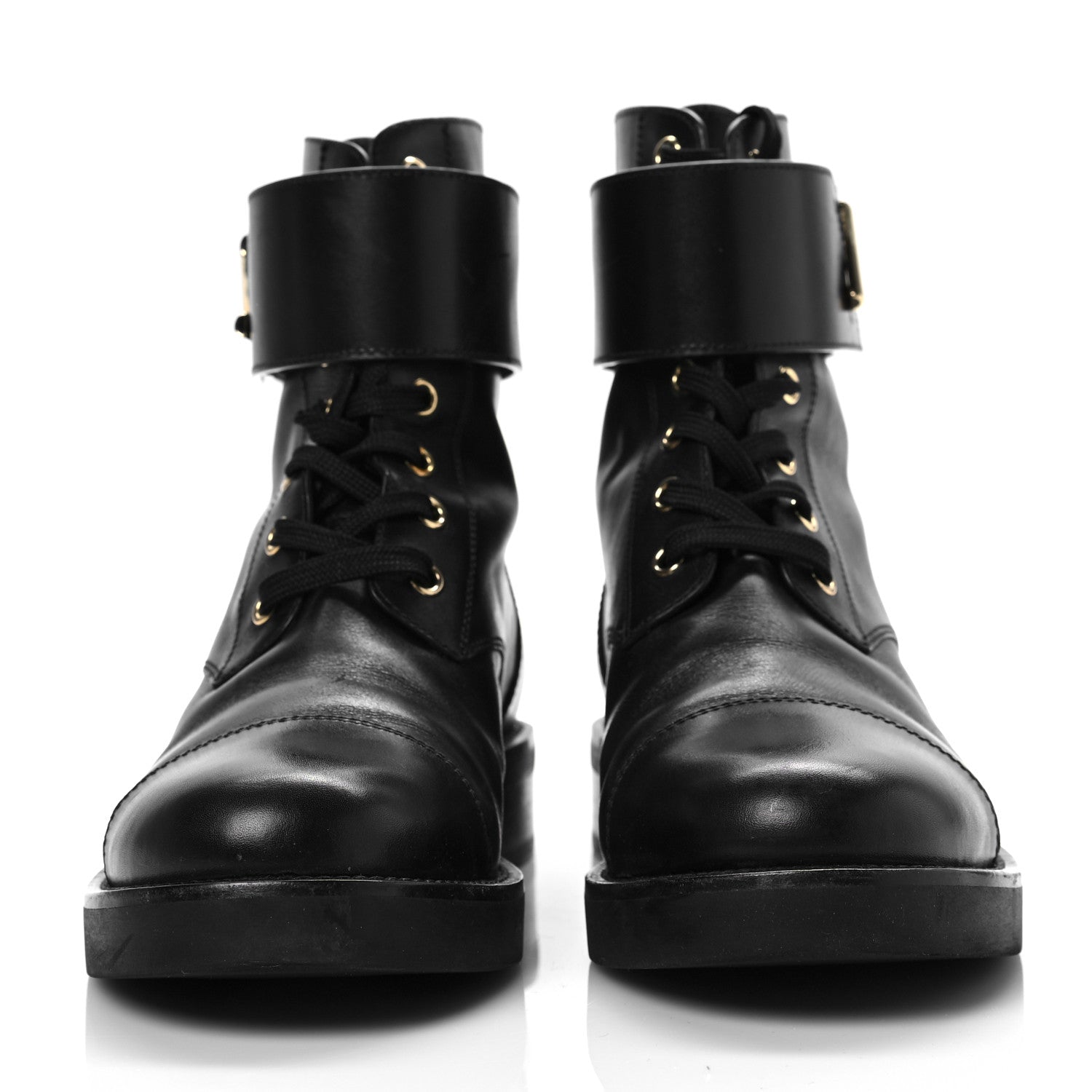 Louis Vuitton Calfskin Wonderland Ranger Boots 38 Black 2 of 7