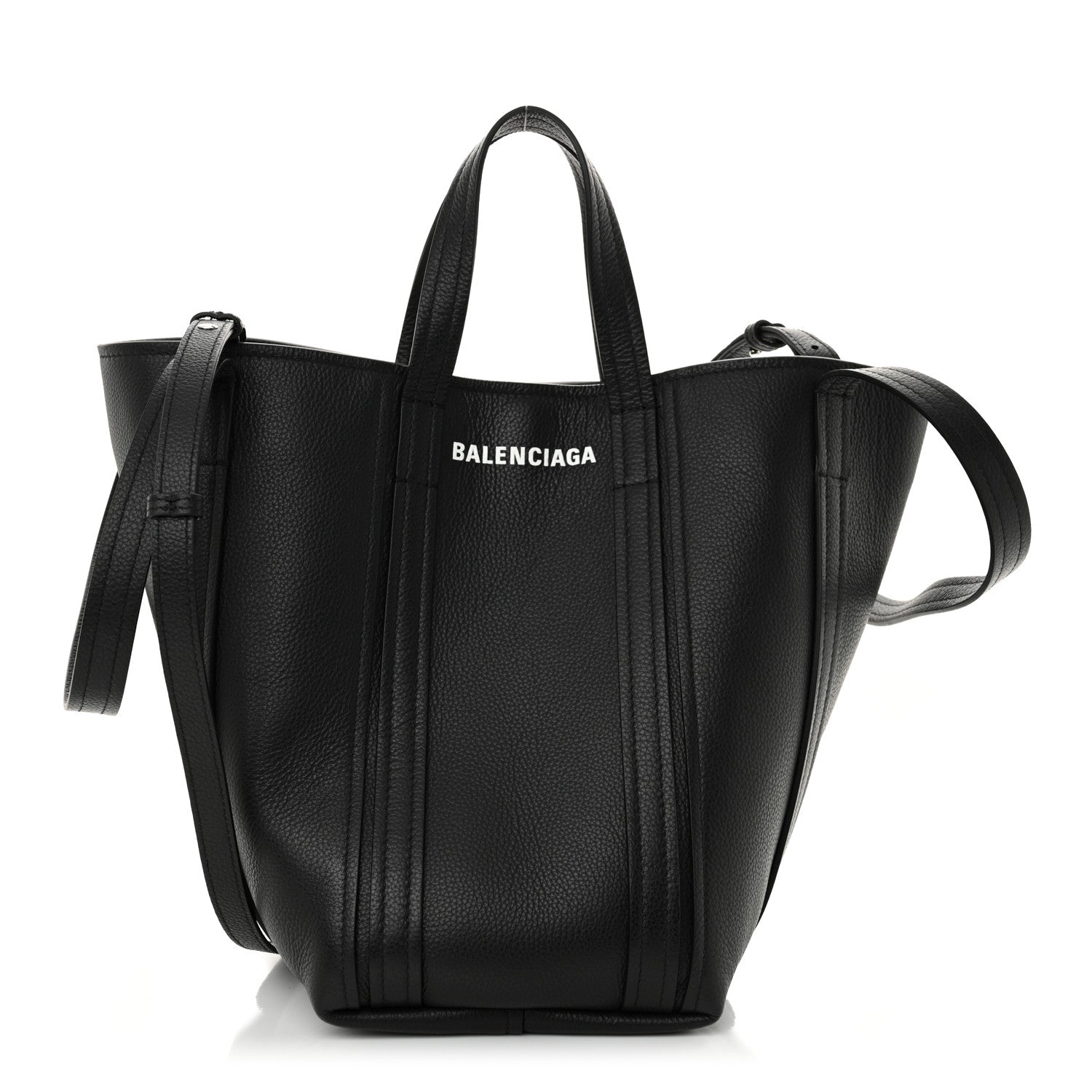 Balenciaga Grained Calfskin Small Everyday North South Shoulder Tote Bag Black 1 of 10