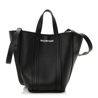 Balenciaga Grained Calfskin Small Everyday North South Shoulder Tote Bag Black 1 of 10