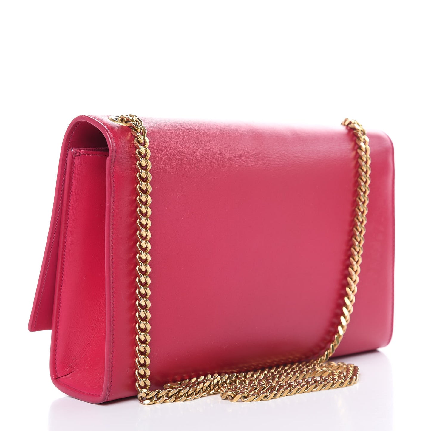 Smooth Calfskin Medium Classic Monogram Kate Tassel Satchel Fuchsia