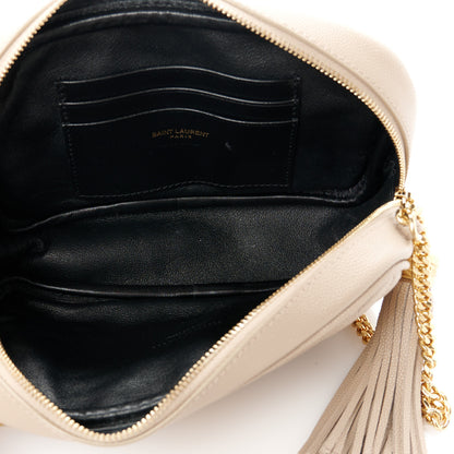Saint Laurent Grain De Poudre Matelasse Monogram Mini Lou Camera Bag Dark Beige 5 of 11