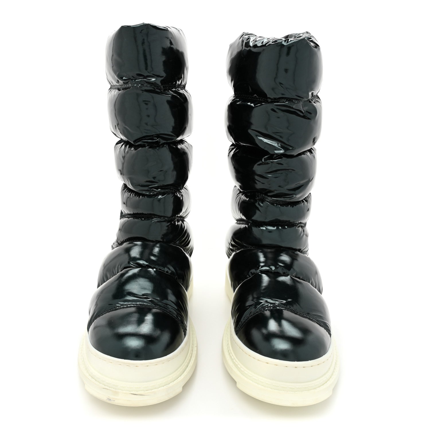 Chanel Metalized Fabric CC Ankle Snow Boots 35 Green 2 of 9
