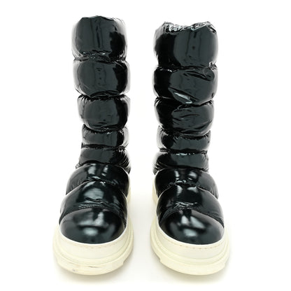 Chanel Metalized Fabric CC Ankle Snow Boots 35 Green 2 of 9