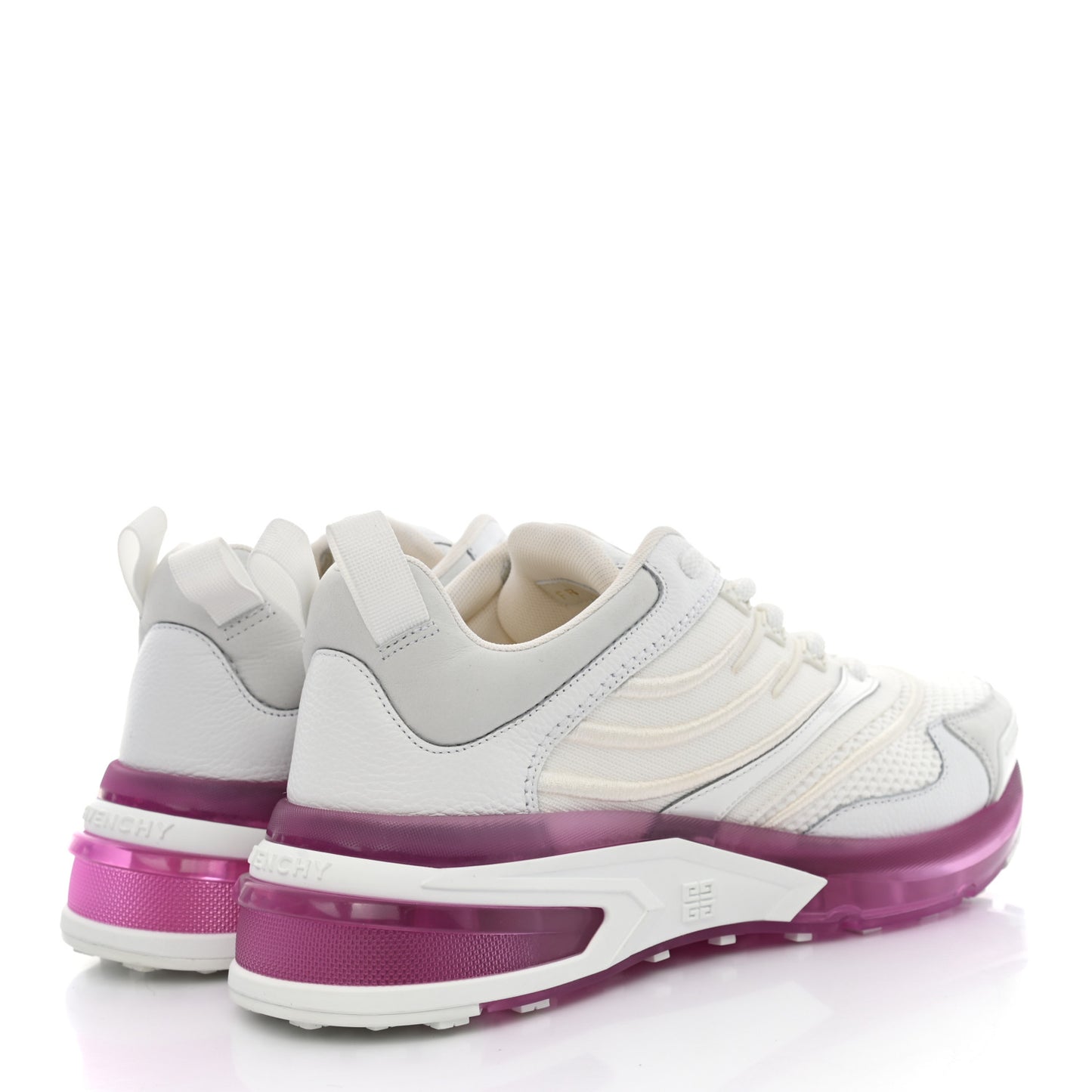 Calfskin Mesh Technical Canvas GIV 1 Sneakers 39 White Pink