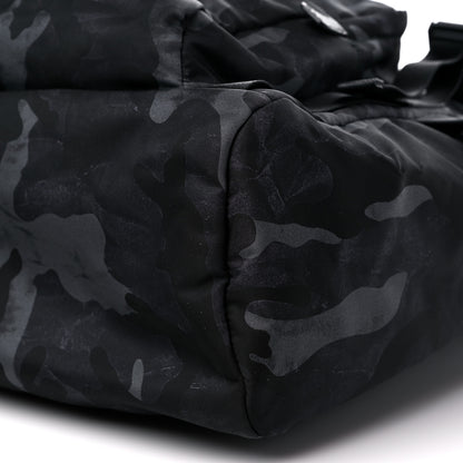 Prada Re-Nylon Saffiano Camouflage Print Logo Double Buckle Backpack Fumo 10 of 10