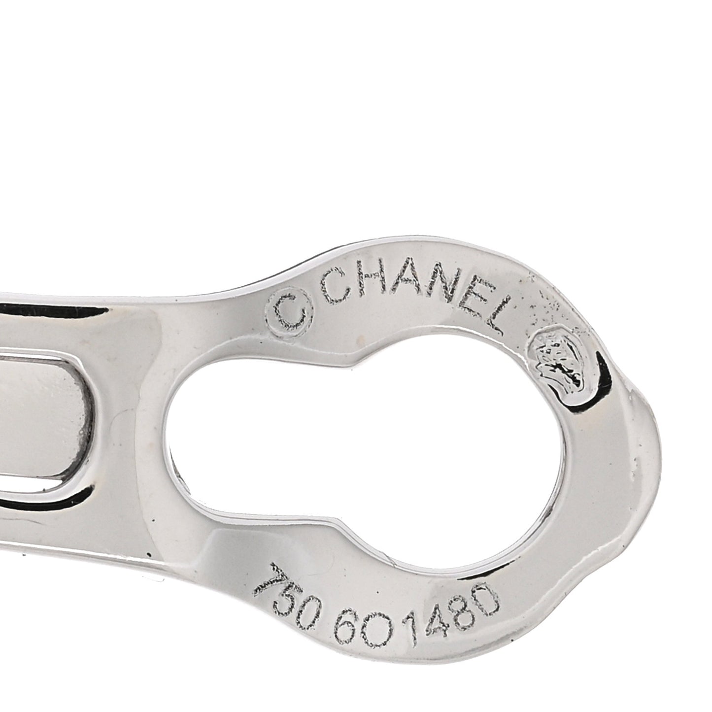 18K White Gold Diamond Fil de Camelia Earrings