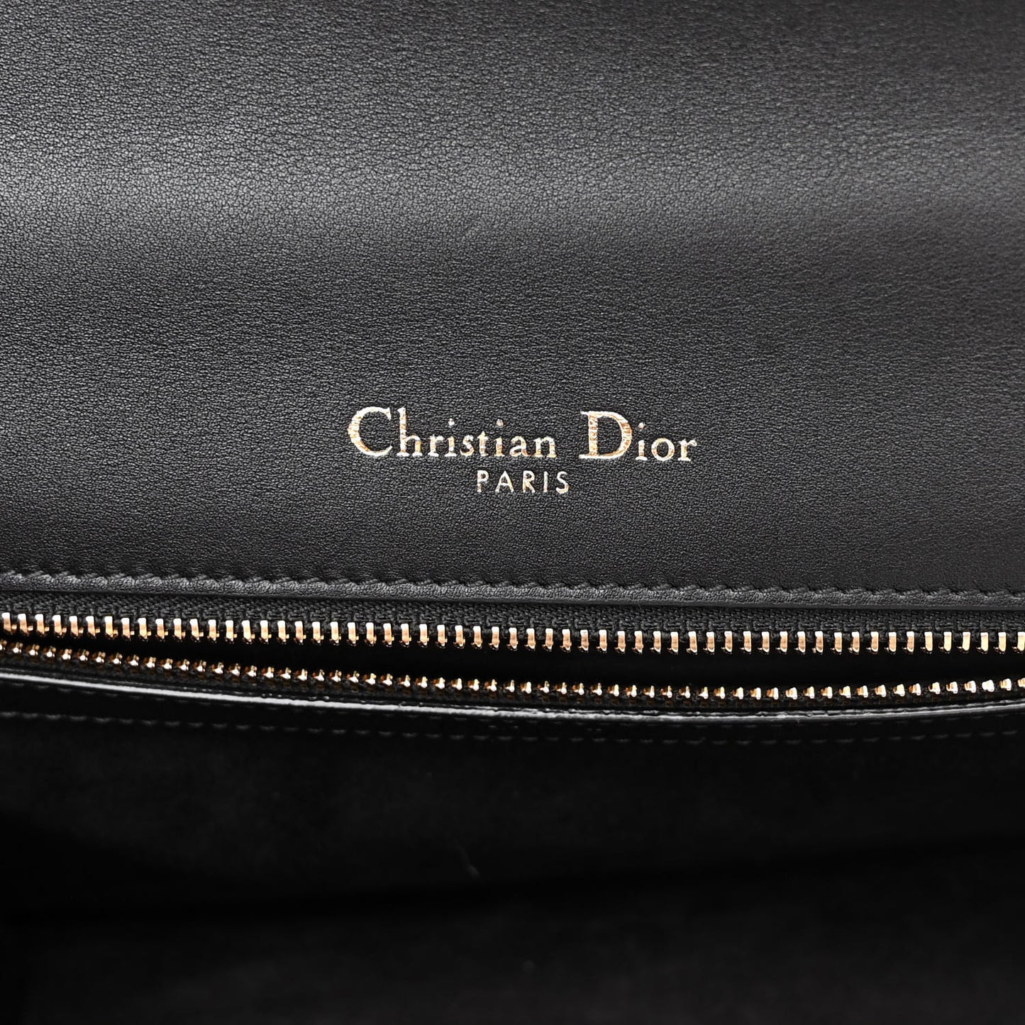 Lambskin Embroidered Medium Diorama Flap Bag Black