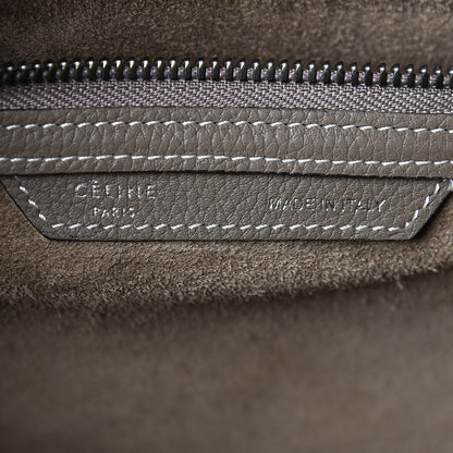 Celine Drummed Calfskin Mini Luggage Souris 6 of 10