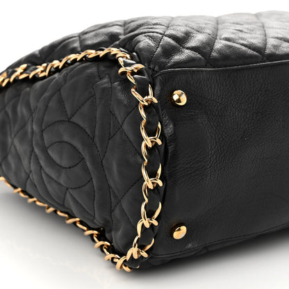 Chanel Calfskin Quilted Large Chain Me Hobo Black 10 of 11