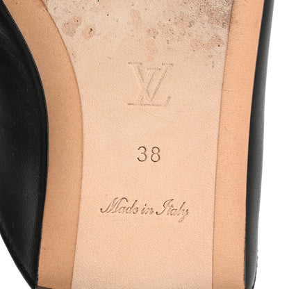 Louis Vuitton Calfskin LV Mare Open Back Loafers 38 Black 8 of 10