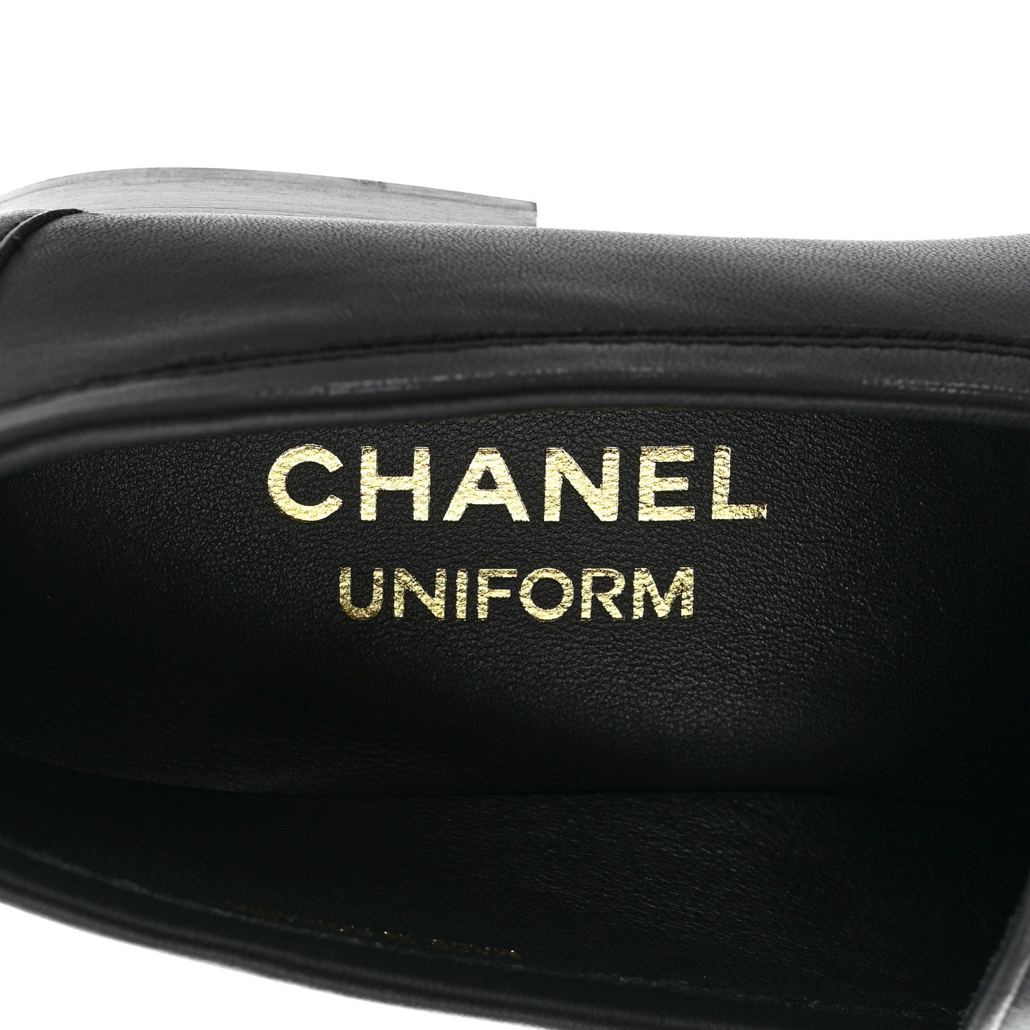 Chanel Lambskin Womens Stitched CC Loafers 35 Black 8 of 11