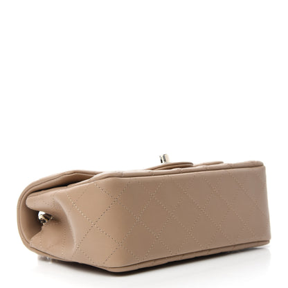 Chanel Lambskin Quilted Mini Rectangular Flap Dark Beige 4 of 11