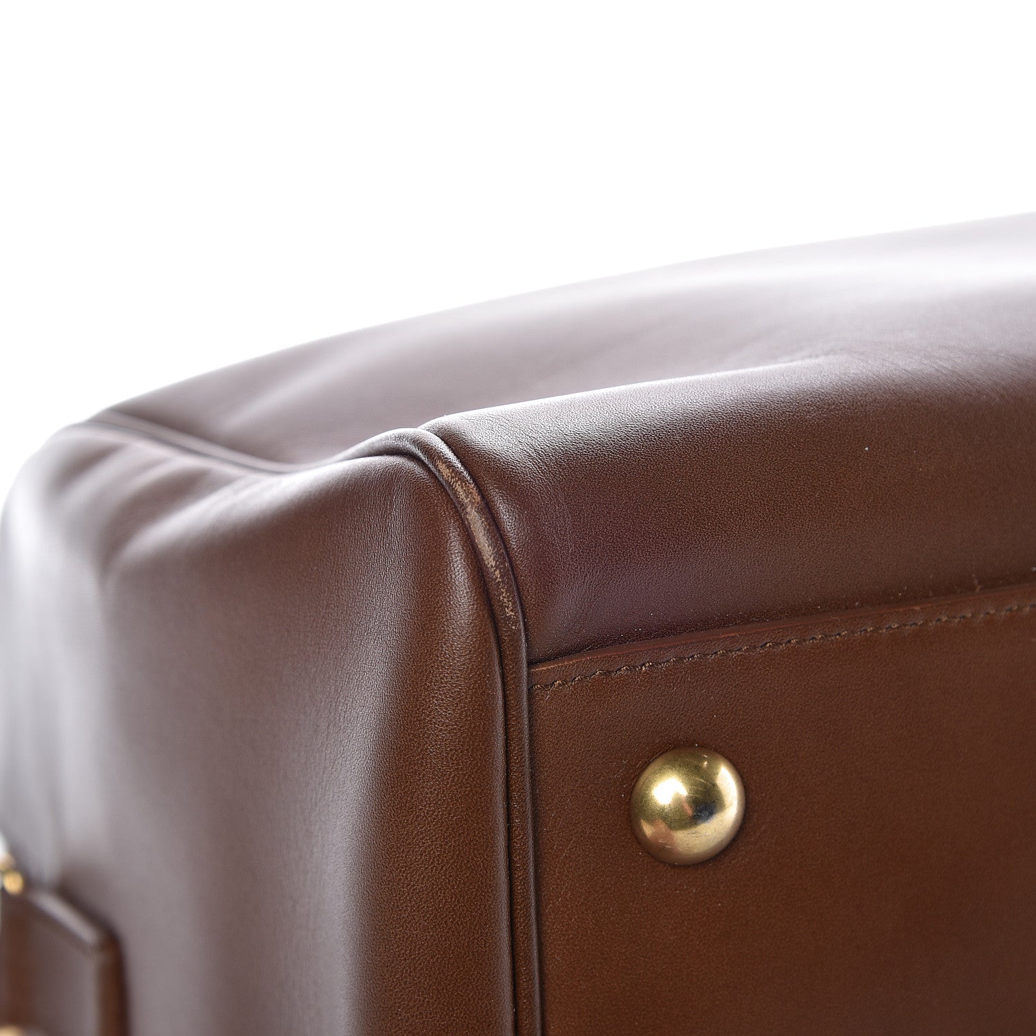 Saint Laurent Calfskin Classic Duffle 6 Havane 12 of 20