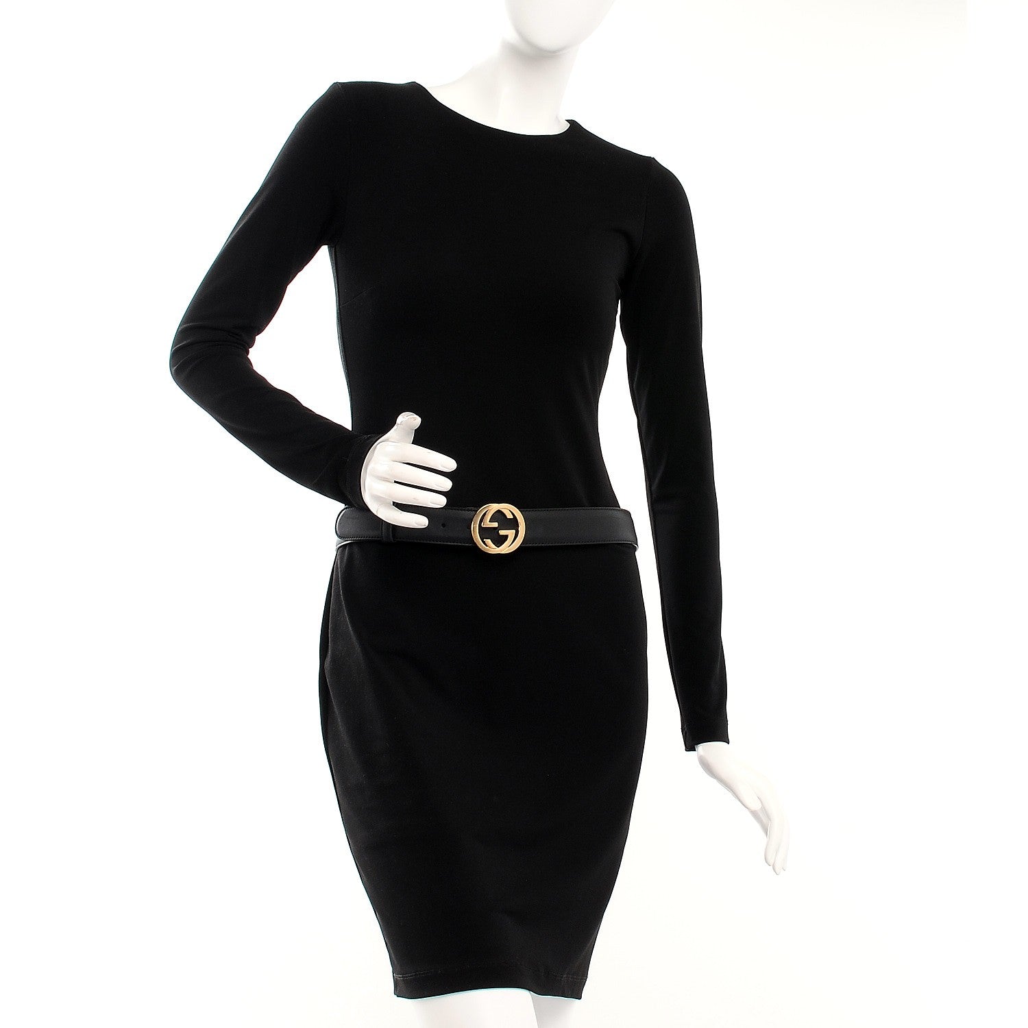 Gucci Calfskin Interlocking G 37mm Belt 85 34 Black 2 of 10