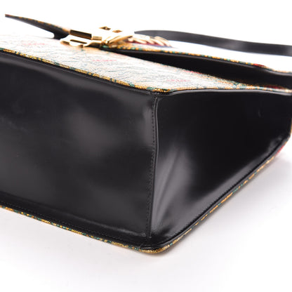 Gucci Iridescent Brocade Medium Sylvie Top Handle Bag Gold 9 of 9