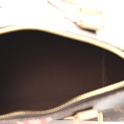 Louis Vuitton Mon Monogram Speedy Bandouliere 25 Light Pink Sari Red 5 of 9