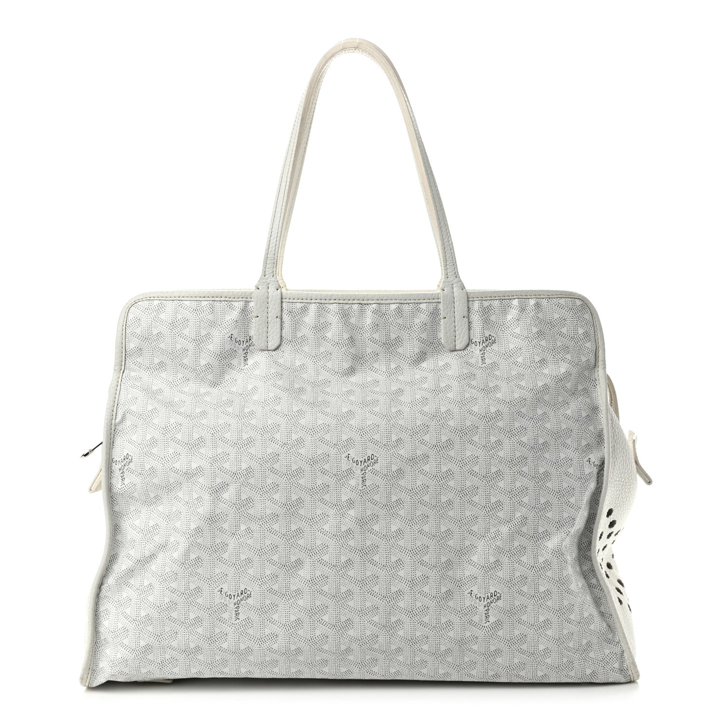 Goyardine Sac Hardy Pet Carrier PM White