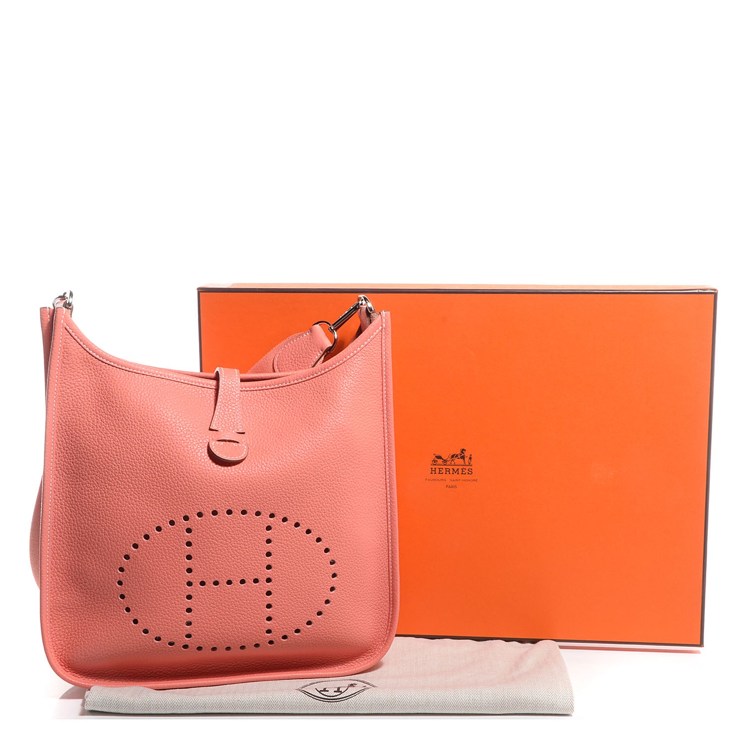 Hermes Taurillon Clemence Evelyne III PM Crevette 10 of 16