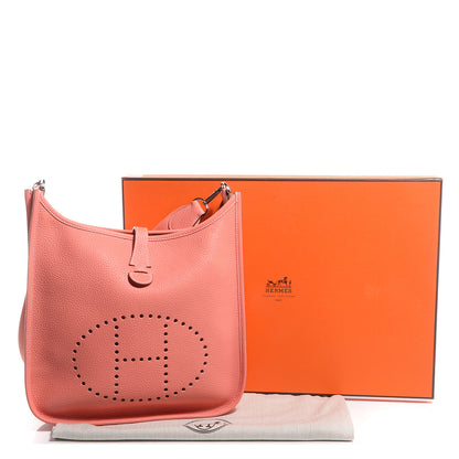 Hermes Taurillon Clemence Evelyne III PM Crevette 10 of 16