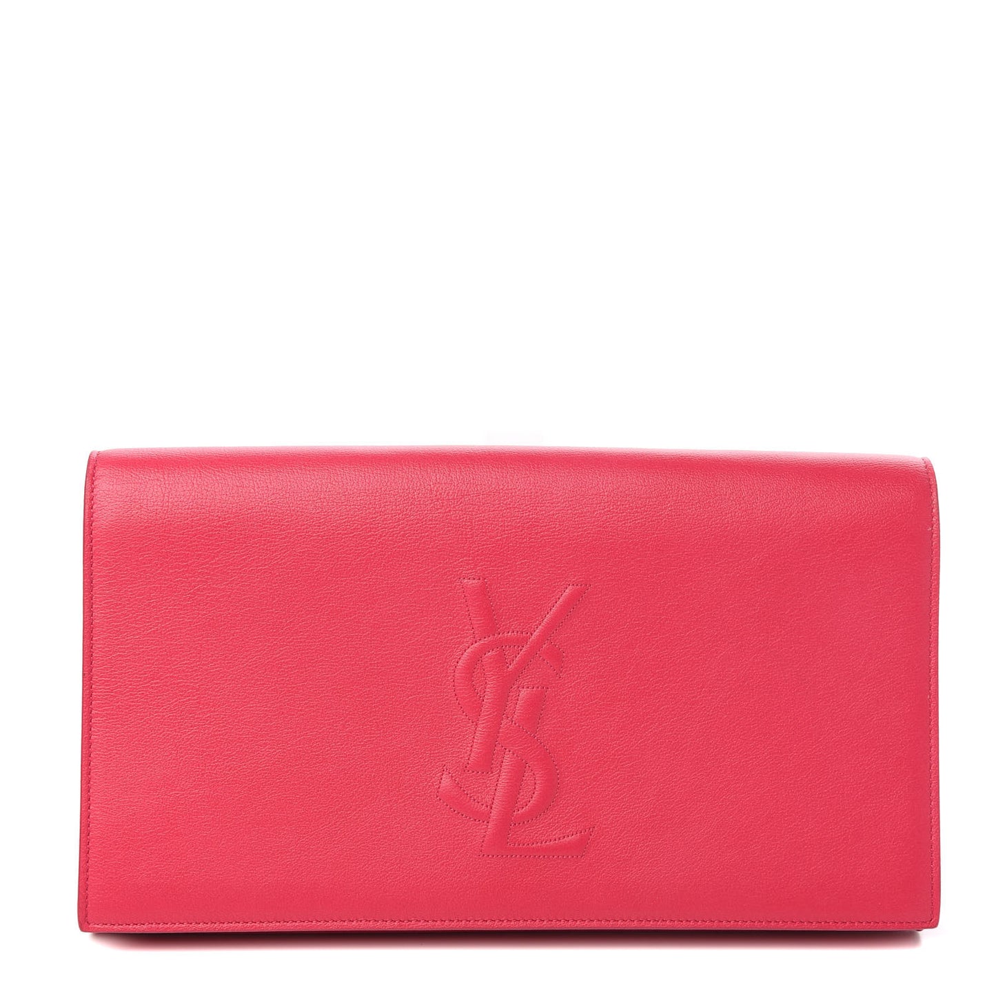 Calfskin Monogram Large Belle De Jour Clutch Lipstick Fuchsia