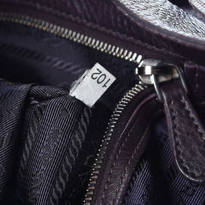 Prada Vitello Daino Tote Purple 9 of 11