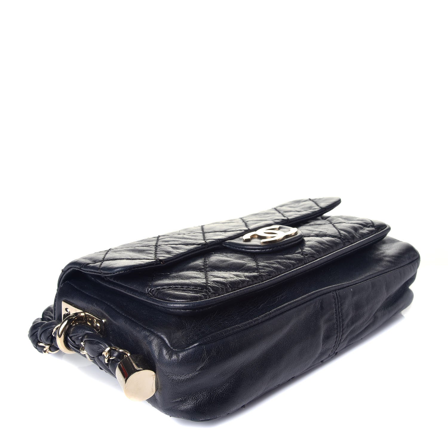Chanel Distressed Lambskin Small Lady Braid Flap Black 4 of 9
