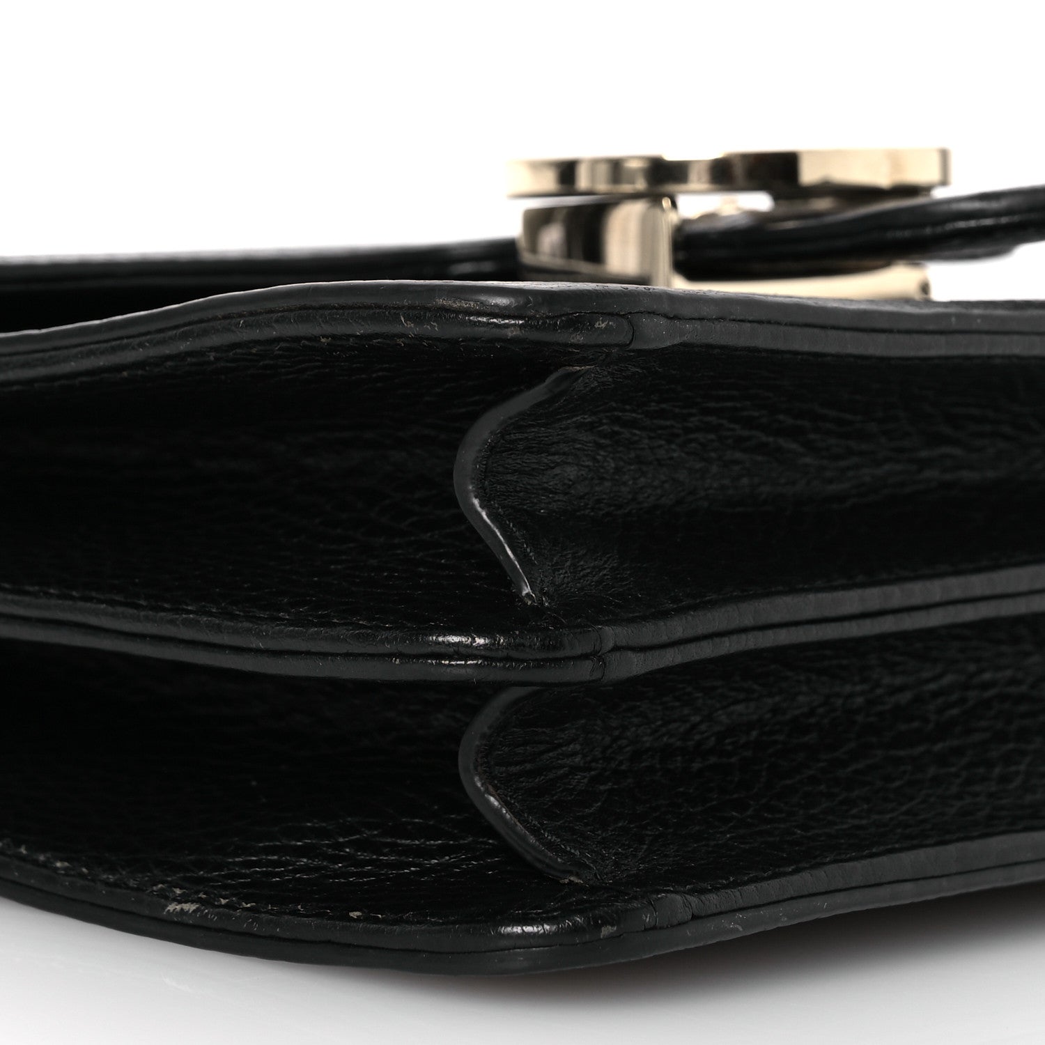 Gucci Dollar Calfskin Small Interlocking G Shoulder Bag Black 10 of 14