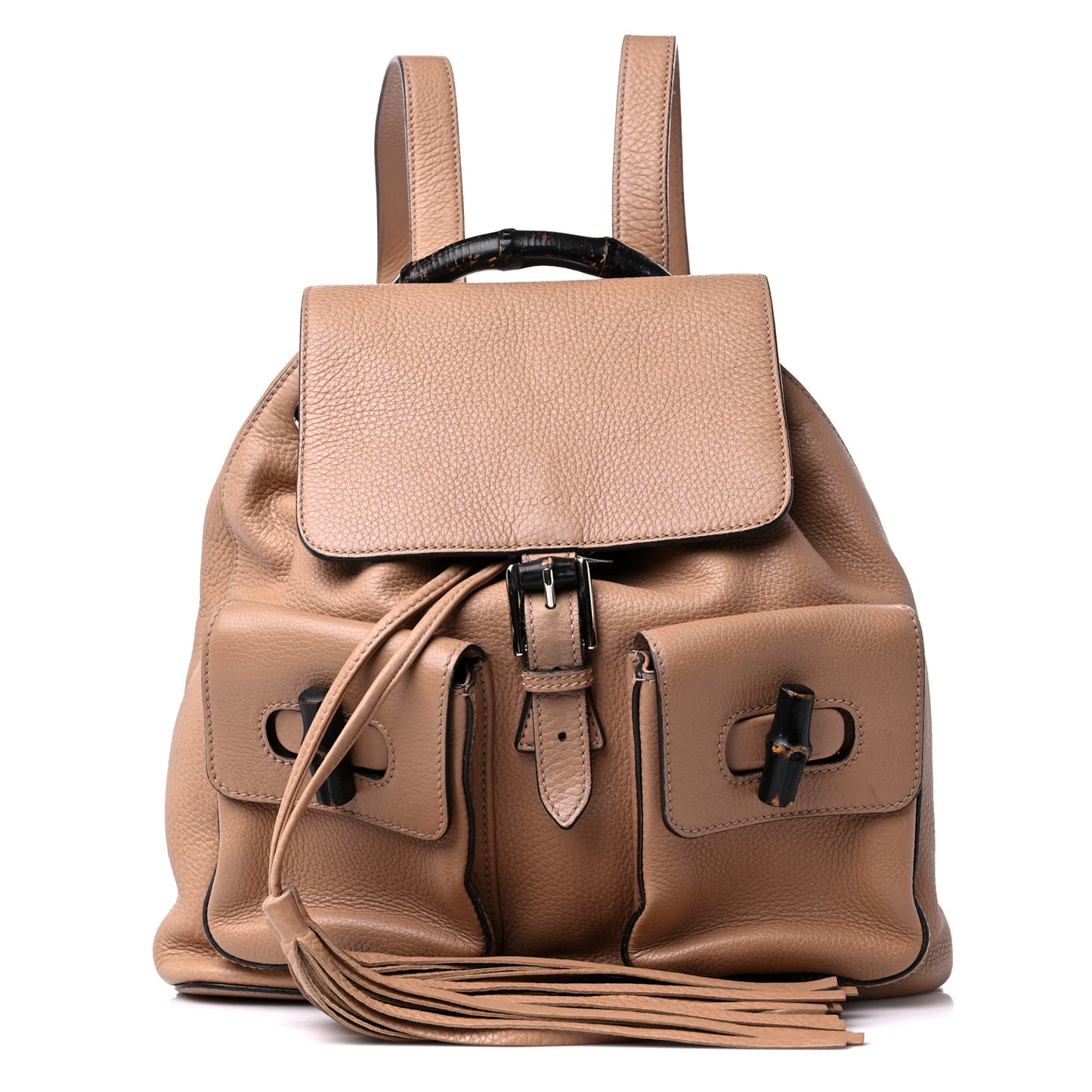 Cellarius Calfskin Medium Bamboo Backpack Camelia