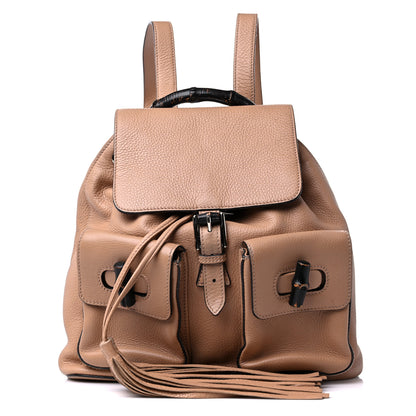 Gucci Cellarius Calfskin Medium Bamboo Backpack Camelia 1 of 19