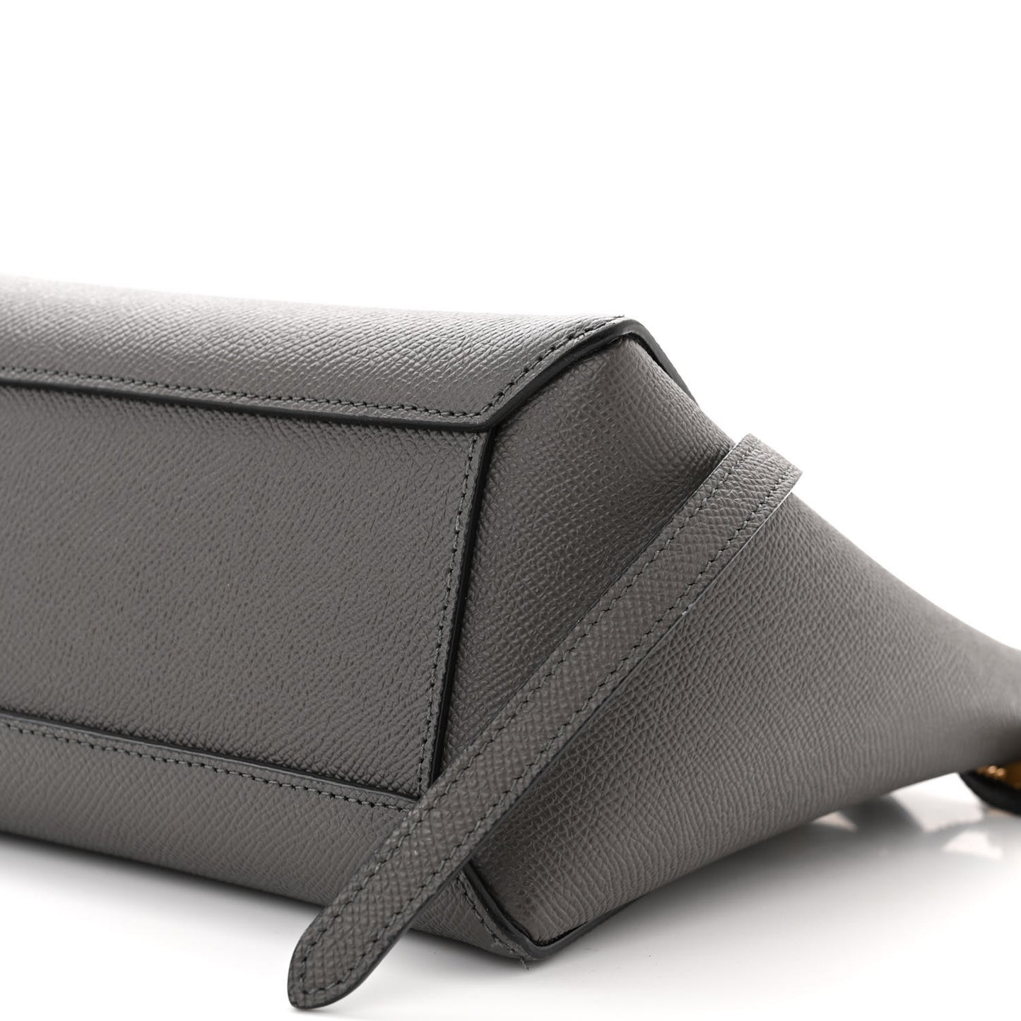 Grained Calfskin Nano Belt Bag Grey