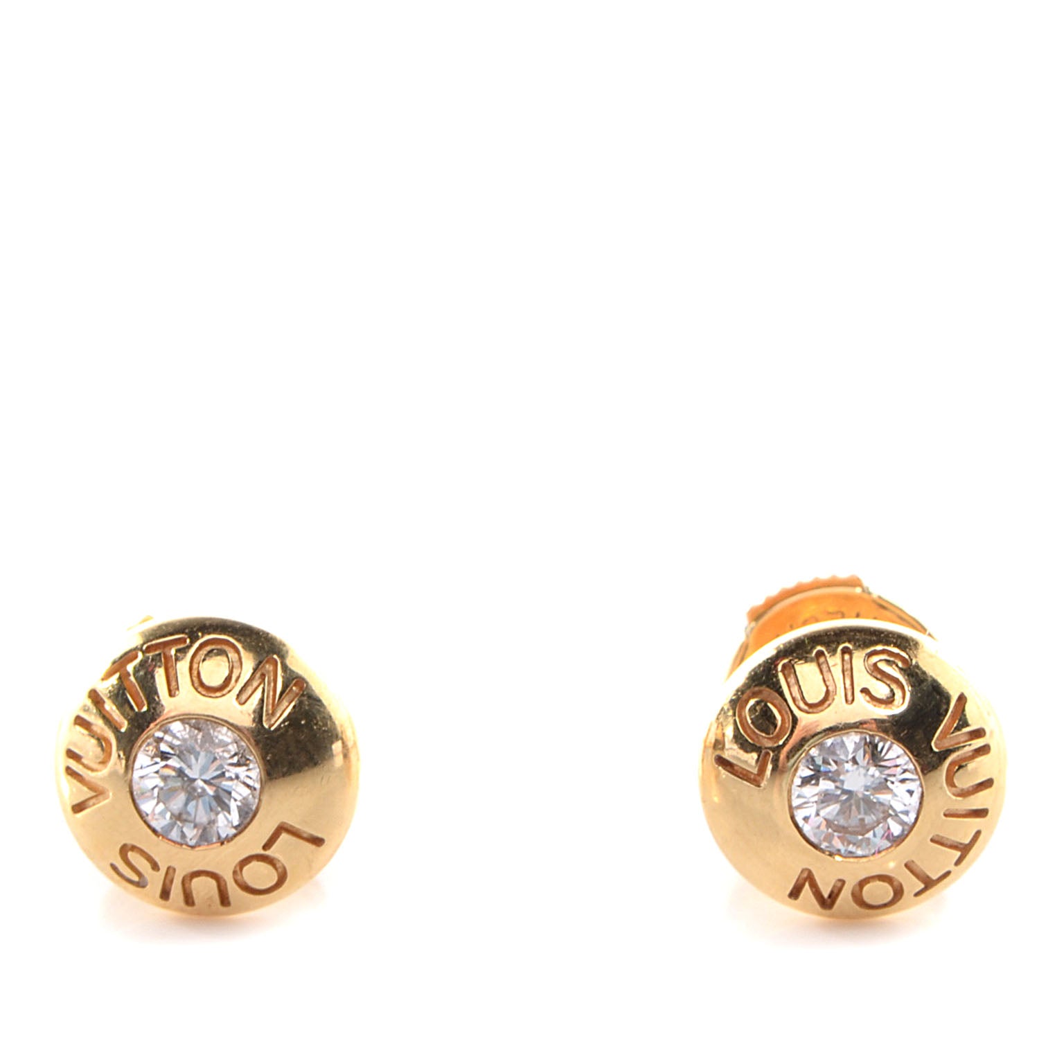 Louis Vuitton 18K Yellow Gold Diamond Clous Ear Studs Earrings 1 of 4