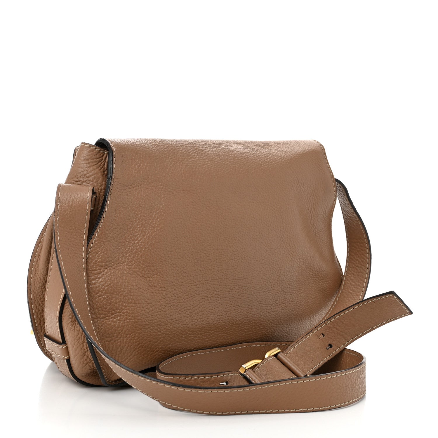 Chloe Calfskin Medium Marcie Round Crossbody Bag Nut 3 of 11