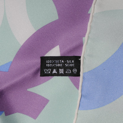 Chanel Silk Scarf CC Logo Green 5 of 5