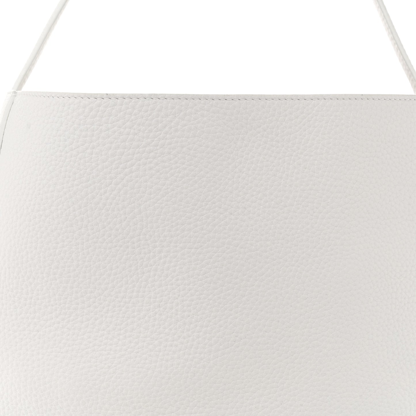 Pebbled Sport Calfskin Frida Tote Optic White